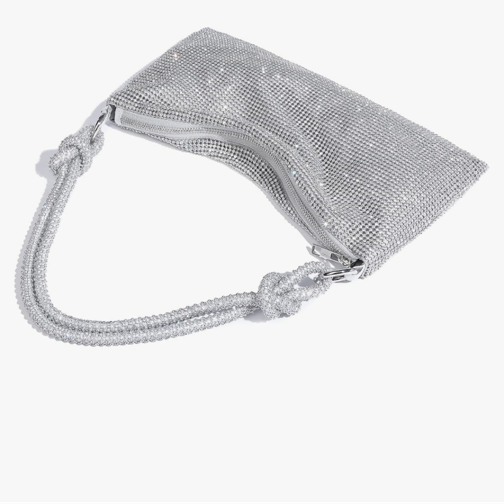 Elegant Silver Rhinestone Women's Bag - Picture 5 of 16
